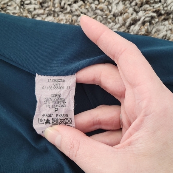 La Chocolê Bodycon Beaded Sequence Blue Midi Dress - Picture 14 of 16